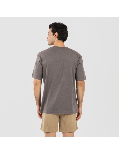 Pijama corto hombre con botones topo arena Pijama corto hombre con botones topo arena