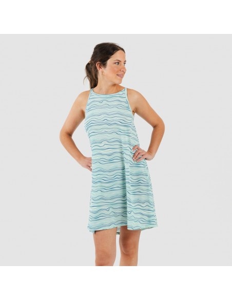 Vestido corto tirantes crepe Ola verde agua Vestido corto tirantes crepe Ola verde agua