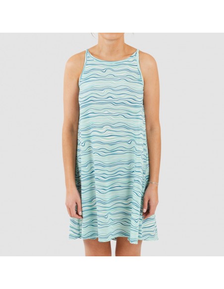 Vestido corto tirantes crepe Ola verde agua Vestido corto tirantes crepe Ola verde agua