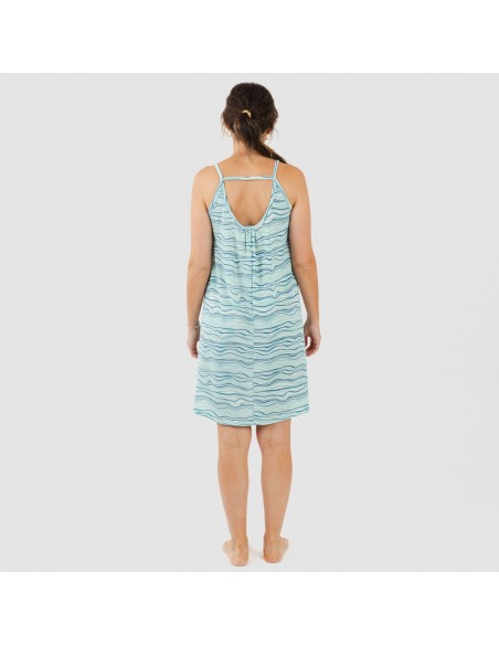 Vestido corto tirantes crepe Ola verde agua Vestido corto tirantes crepe Ola verde agua