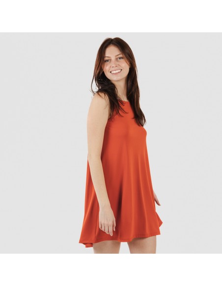 Vestido corto tirantes crepe liso Vestido corto tirantes crepe liso