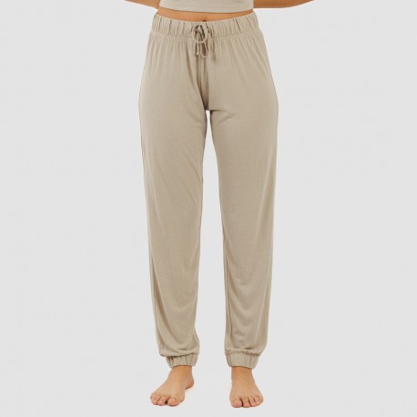 Pijama largo manga corta viscosa mujer liso