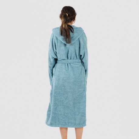 Albornoz capucha agua marina 450gr Unisex