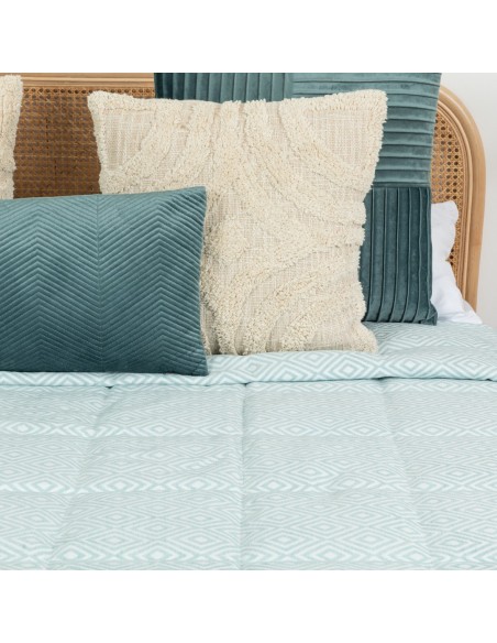Colcha jacquard chenilla Andres verde tiffany - 120gr Colcha jacquard chenilla Andres verde tiffany - 120gr
