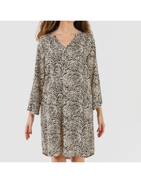 Camisola viscosa Sole beige - negro Camisola viscosa Sole beige - negro