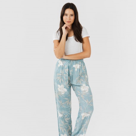 Pantalón viscosa Denia azul pantalones-comodos-mujer