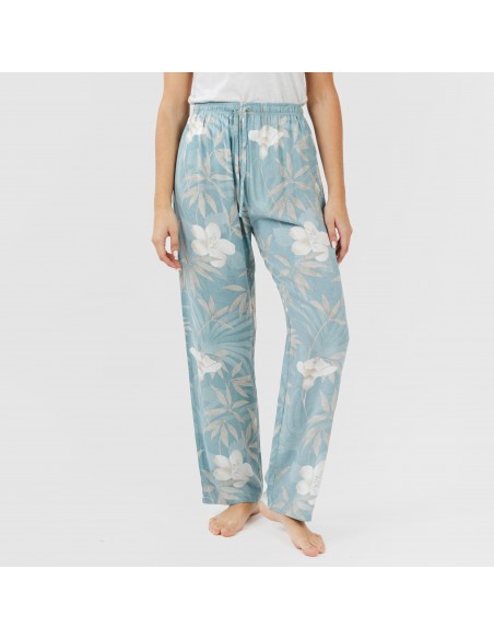 Pantalón viscosa Denia azul pantalones-comodos-mujer
