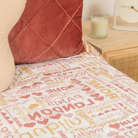 Colcha bouti Paris marsala