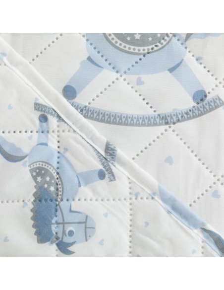 Colcha bouti Caballitos celeste Colcha bouti Caballitos celeste