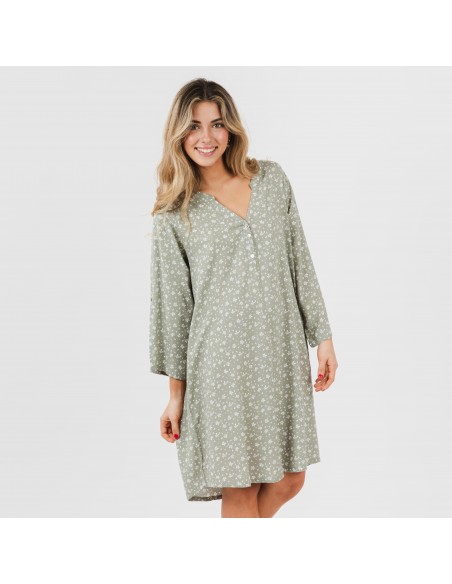 Camisola viscosa Valeria verde caceria Camisola viscosa Valeria verde caceria