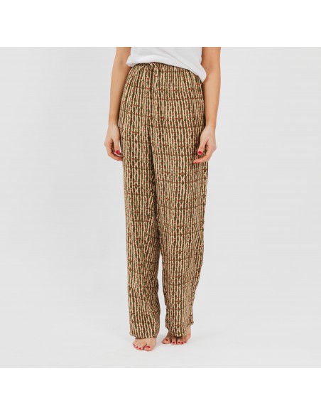 Pantalón viscosa Erina verde caceria Pantalón viscosa Erina verde caceria