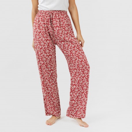 Pantalón viscosa Reina marsala