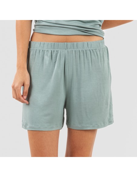 Pijama corto manga fluida viscosa mujer liso Pijama corto manga fluida viscosa mujer liso