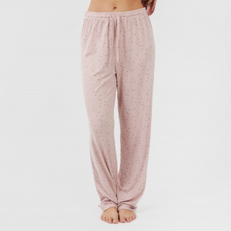 Pijama largo mujer soft Maya rosa palo