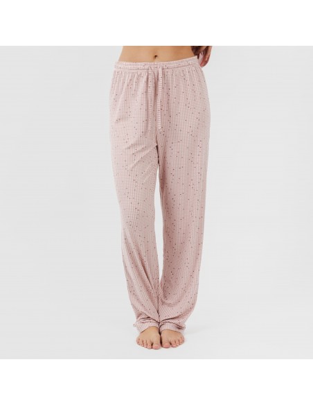 Pijama largo mujer soft Maya rosa palo Pijama largo mujer soft Maya rosa palo