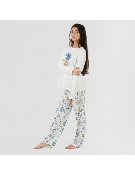Pijama largo algodón Arauz indigo pijamas-largos-mujer