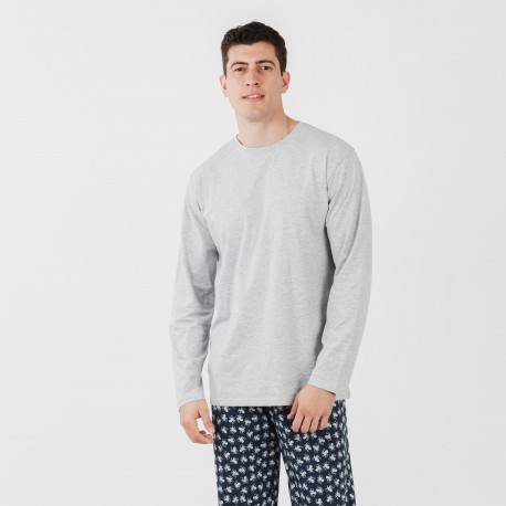 Pijama largo algodón hombre Octopus gris comprar-pijamas-largos-hombre