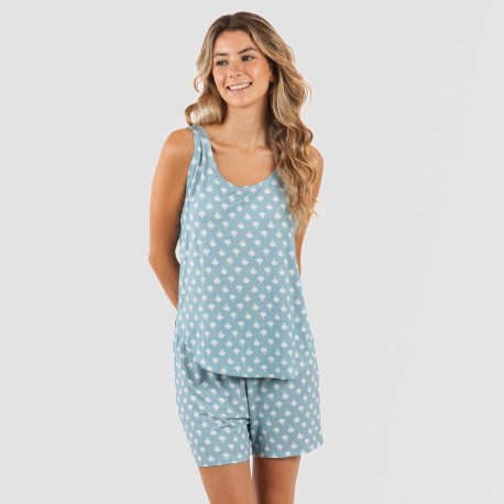 Pijama tirantes mujer viscosa Summer indigo