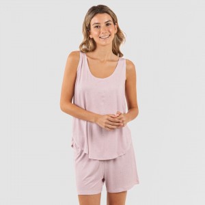 Pijama tirantes mujer viscosa Melanie malva