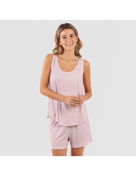 Pijama tirantes mujer viscosa Melanie malva Pijama tirantes mujer viscosa Melanie malva