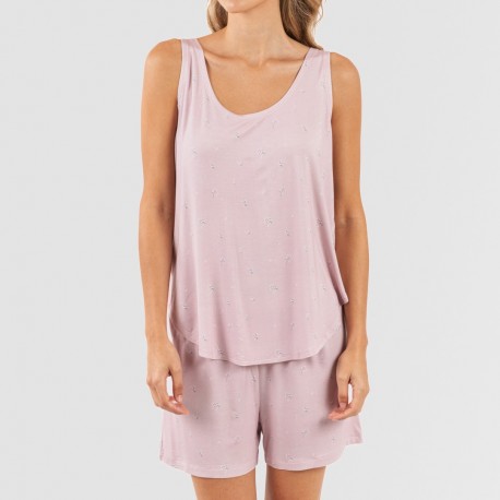 Pijama tirantes mujer viscosa Melanie malva
