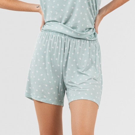 Pijama tirantes mujer viscosa Natalie verde tiffany