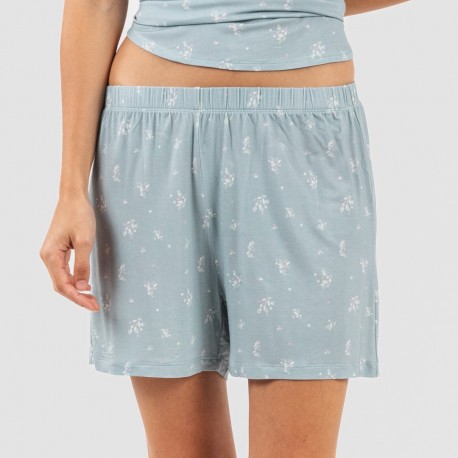 Pijama tirantes mujer viscosa Adriane verde agua