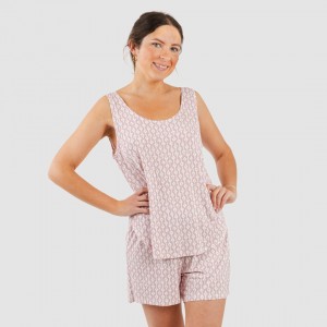 Pijama tirantes mujer viscosa Ellene rosa palo