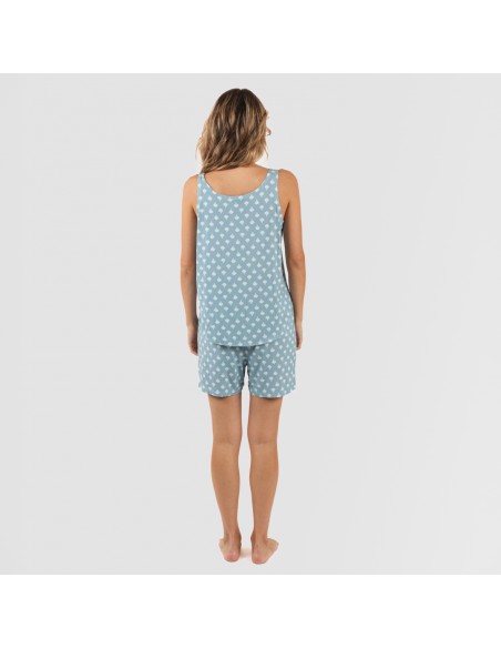 Pijama tirantes mujer viscosa Summer indigo pijamas-cortos-mujer