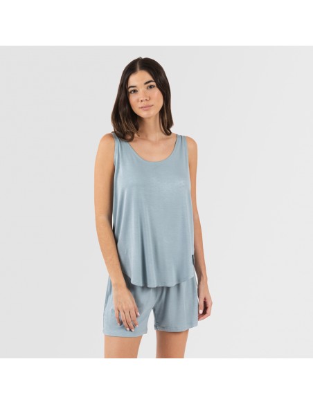 Pijama tirantes mujer viscosa liso Pijama tirantes mujer viscosa liso