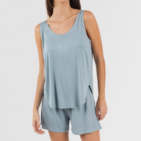 Pijama tirantes mujer viscosa liso