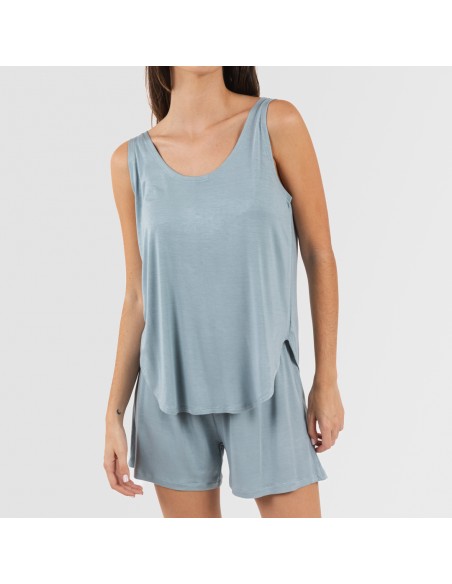 Pijama tirantes mujer viscosa liso Pijama tirantes mujer viscosa liso