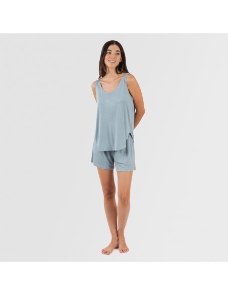 Pijama tirantes mujer viscosa liso Pijama tirantes mujer viscosa liso