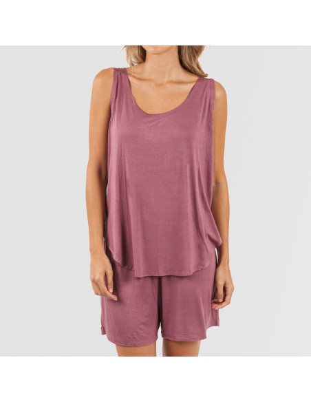 Pijama tirantes mujer viscosa liso Pijama tirantes mujer viscosa liso