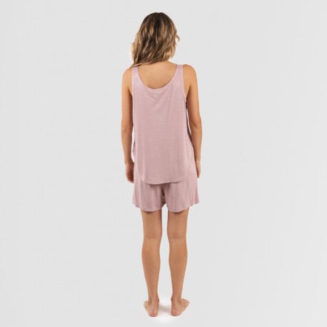 Pijama tirantes mujer viscosa liso