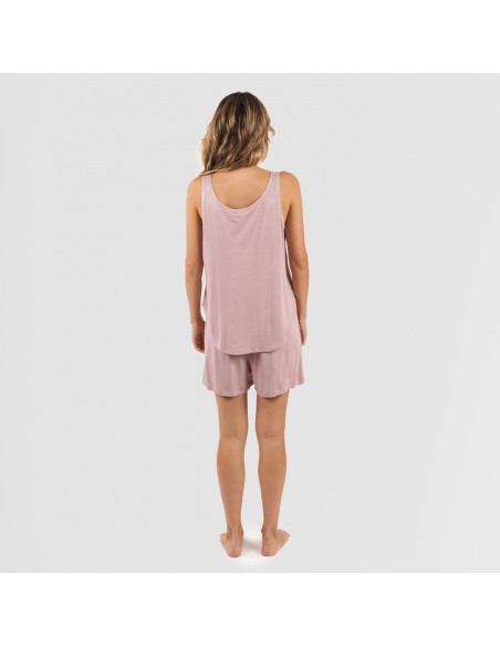 Pijama tirantes mujer viscosa liso