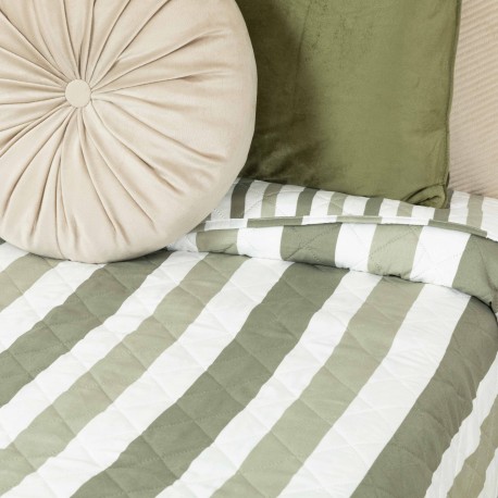 Colcha bouti Raya Aviles verde caceria