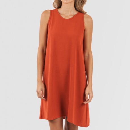 Vestido corto tirantes bambula liso