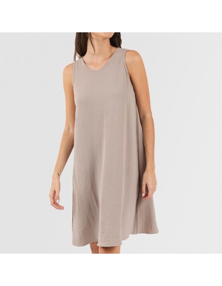 Vestido corto tirantes bambula liso Vestido corto tirantes bambula liso