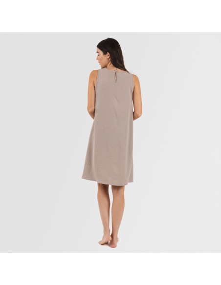 Vestido corto tirantes bambula liso Vestido corto tirantes bambula liso