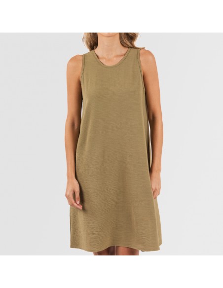 Vestido corto tirantes bambula liso Vestido corto tirantes bambula liso