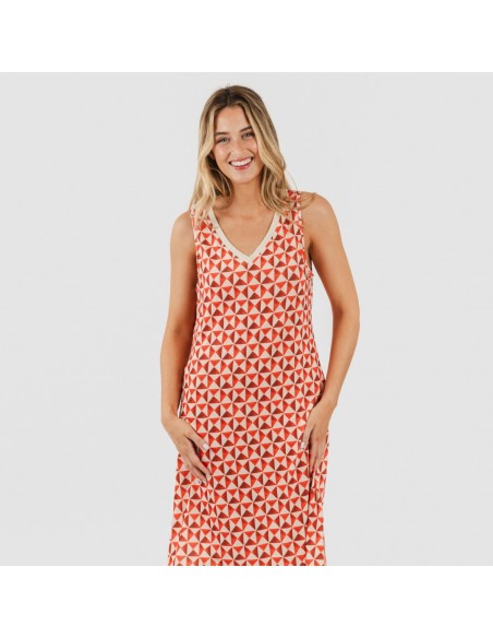 Vestido midi tirantes soft Tucson teja Vestido midi tirantes soft Tucson teja