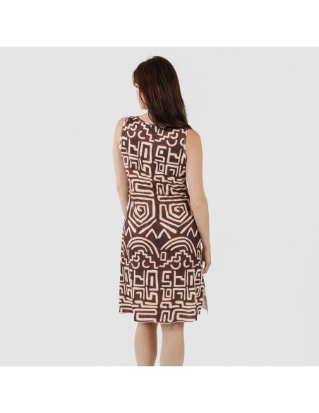 Vestido midi tirantes soft Agara marrón Vestido midi tirantes soft Agara marrón