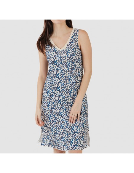 Vestido midi tirantes soft Milina azul marino Vestido midi tirantes soft Milina azul marino