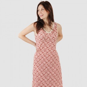 Vestido midi tirantes soft Tucson malva rosa