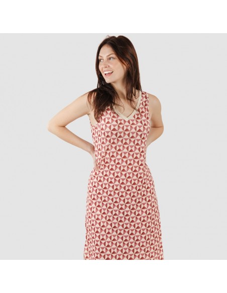 Vestido midi tirantes soft Tucson malva rosa Vestido midi tirantes soft Tucson malva rosa