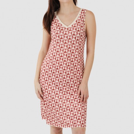 Vestido midi tirantes soft Tucson malva rosa