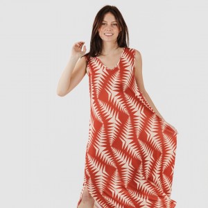 Vestido largo tirantes soft Madison teja 2