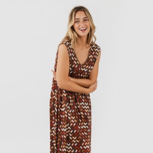 Vestido largo tirantes soft Andoni teja 2