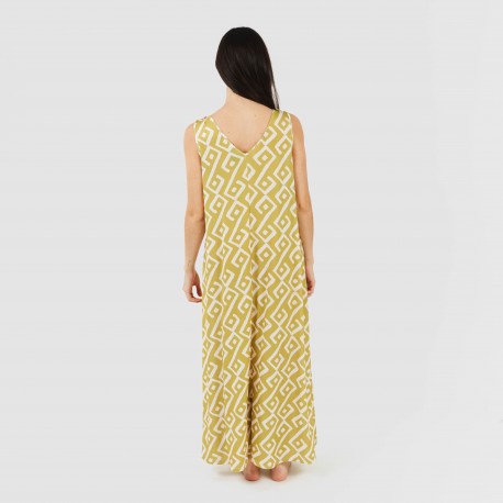Vestido largo tirantes soft Baladi verde lima